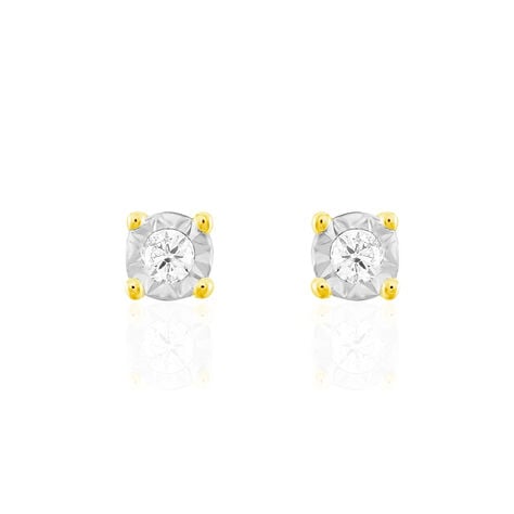 Damen Ohrstecker Gold 375 Diamant 0,06ct Ravenna 3,00mm  - Ohrstecker  | OROVIVO