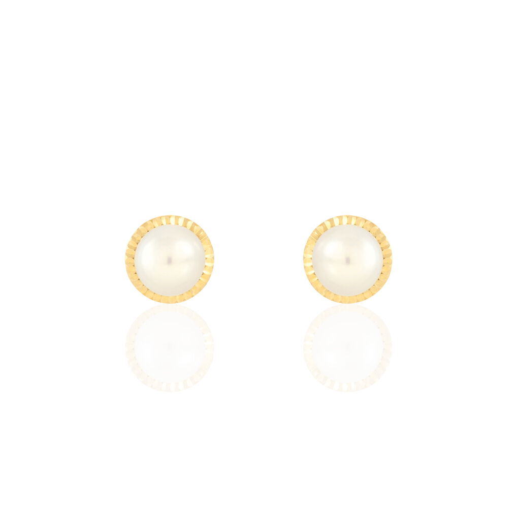 Damen Perlenohrringe Gold 375 Zuchtperlen - Ohrstecker Damen | OROVIVO