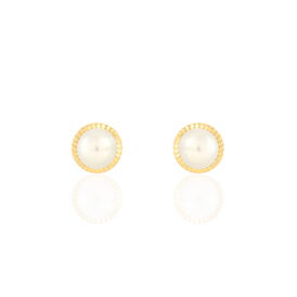 Damen Perlenohrringe Gold 375 Zuchtperlen - Ohrstecker Damen | OROVIVO