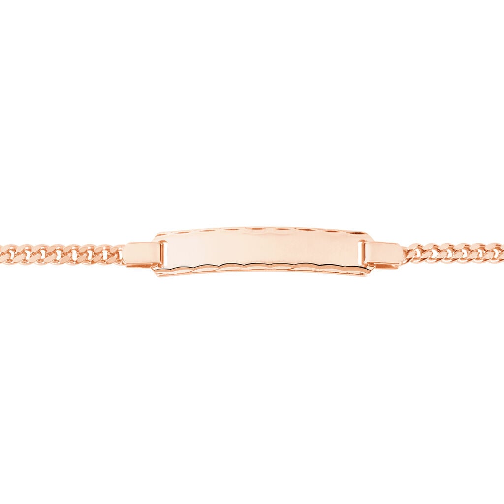 PANZER S ID Damen ID Armband Silber rosevergoldet 925 Rechteckig