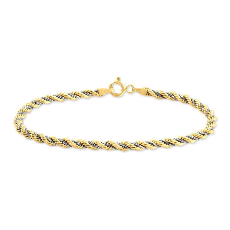 Bracelet Jerry Maille Corde Et Venitienne Or Bicolore - Spannringe Damen | OROVIVO