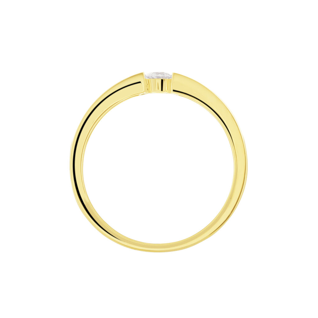 Valencia Damen Ring Gold 375 (9 Karat) Diamant Wei&szlig; 0,15 ct Kreis B 3,66 mm