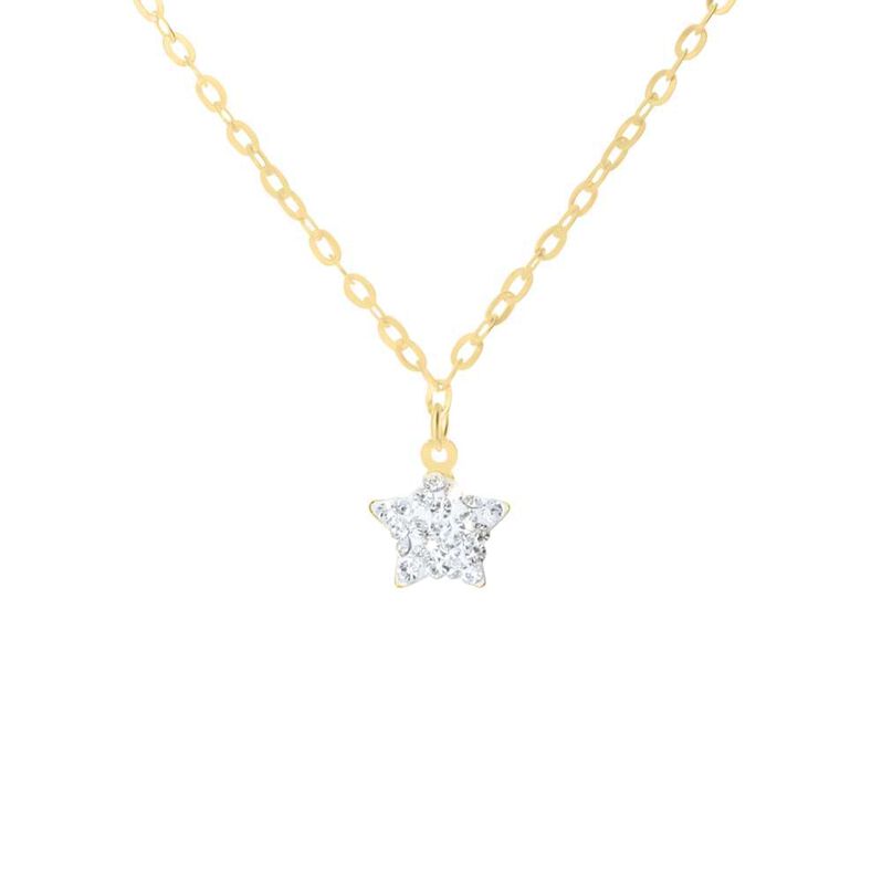 Collana Mon Petit Oro Giallo Cristallo - Spannringe Kinder | OROVIVO