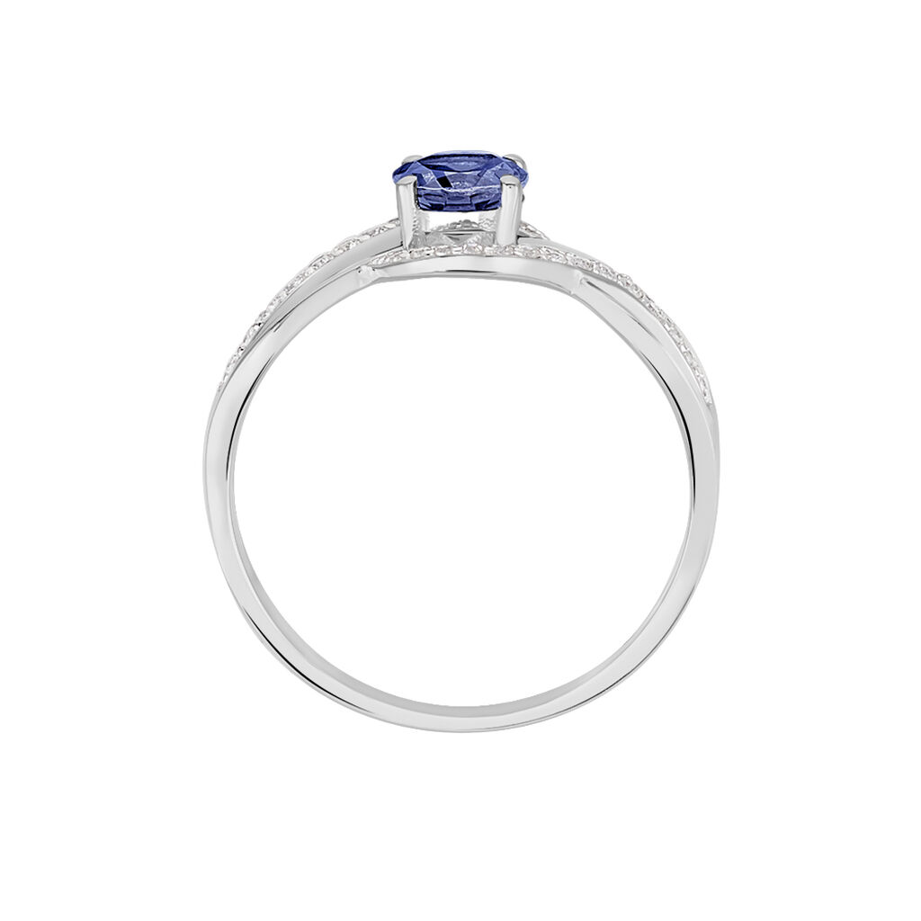 Bague Or Weiss Josyne Iolite Vagues Diam - Spannringe Damen | OROVIVO