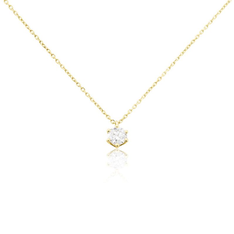Damen Collier Gold 750 synthetischer Diamant 0,52ct Sonate - Halsketten Damen | OROVIVO
