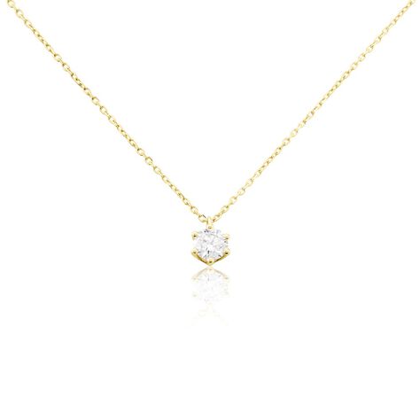 Damen Collier Gold 750 synthetischer Diamant 0,52ct Sonate - Halsketten Damen | OROVIVO