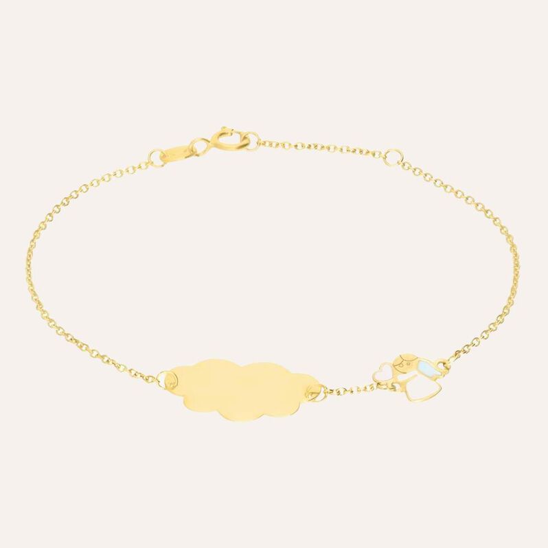 Bracciale Con Targhetta Holy Oro Giallo - Spannringe Kinder | OROVIVO