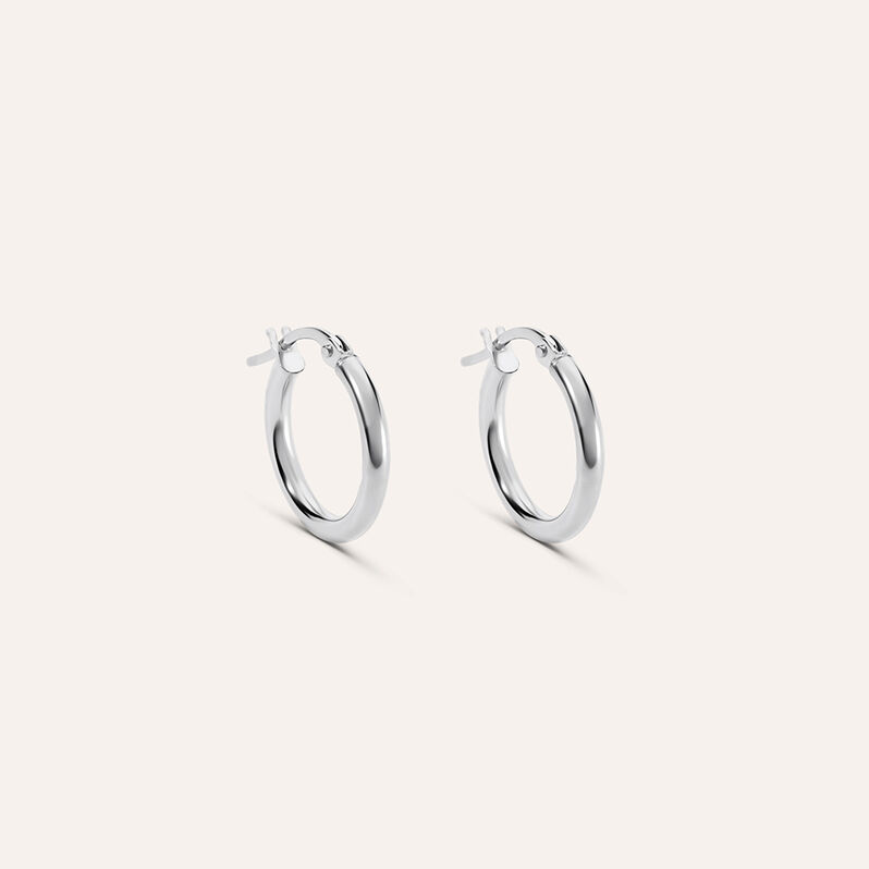 Orecchini A Cerchio Toujours Oro Bianco - Spannringe Damen | OROVIVO