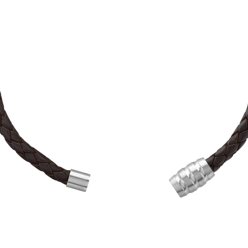 JOSCHUA 1 Herren Armband Leder Wei&szlig;