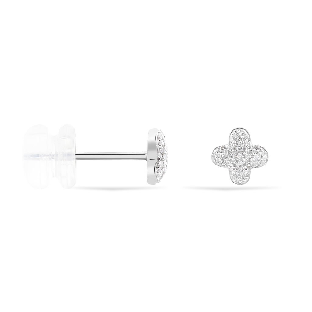 Boucles D'oreilles Or Weiss Dorinia Puce - Spannringe Damen | OROVIVO