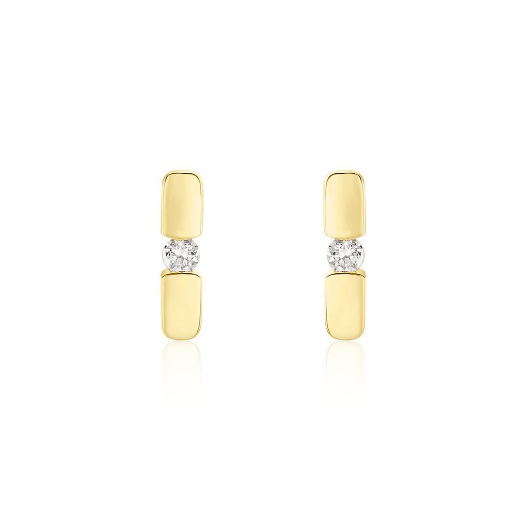 Damen Ohrstecker Gold 585 Diamant 0,1ct Sanina  - Ohrstecker Damen | OROVIVO