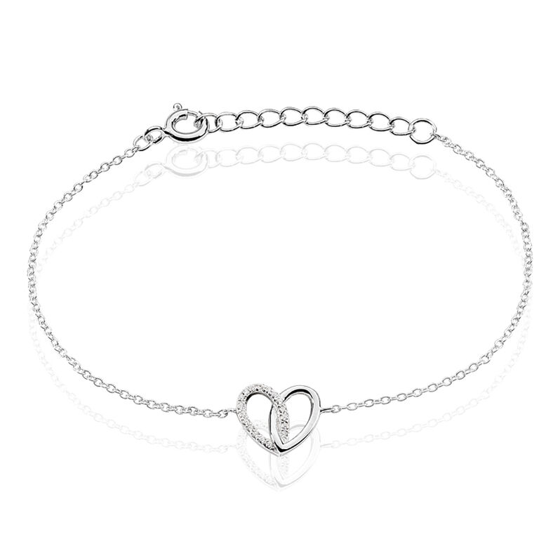 Bracelet Zoe Argent Cœur Oxydes - Spannringe Damen | OROVIVO