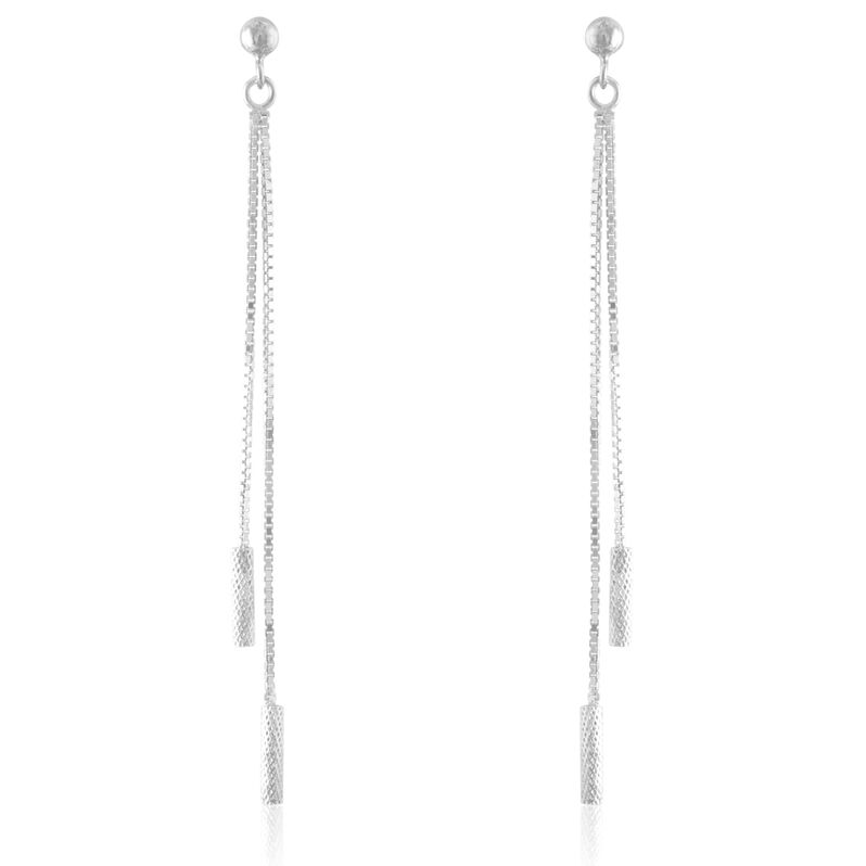 Boucles D'oreilles Pendantes Lola Argent Blanc - Spannringe Damen | OROVIVO