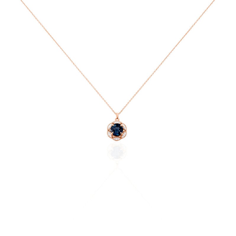 Collier Or Rose Adryene Topaze London Blue Entourage - Spannringe Damen | OROVIVO