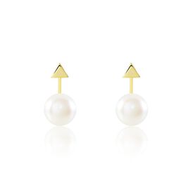 Damen Ohrstecker Silber 925 Vergoldet Zuchtperle  - Ohrstecker Damen | OROVIVO