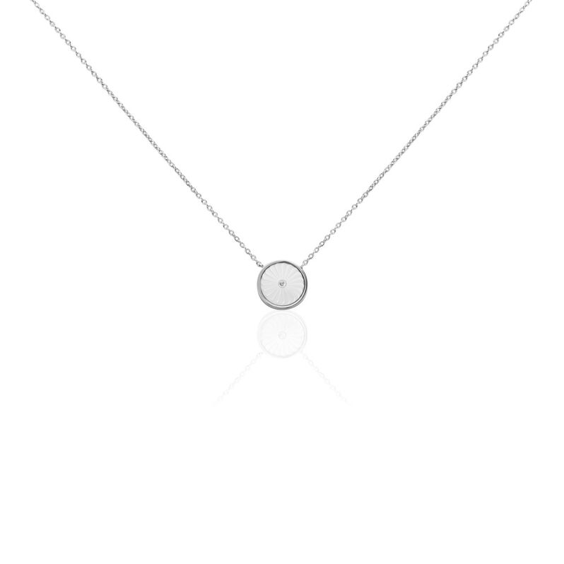 Collier Erina Argent Weiss Nacre Oxyde De Zirconium - Spannringe Damen | OROVIVO