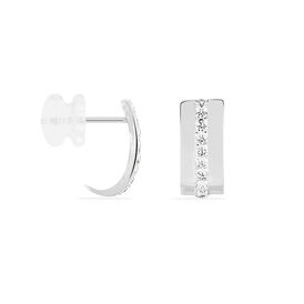 Damen Ohrstecker Weißgold 375 Zirkonia - Creolen Damen | OROVIVO