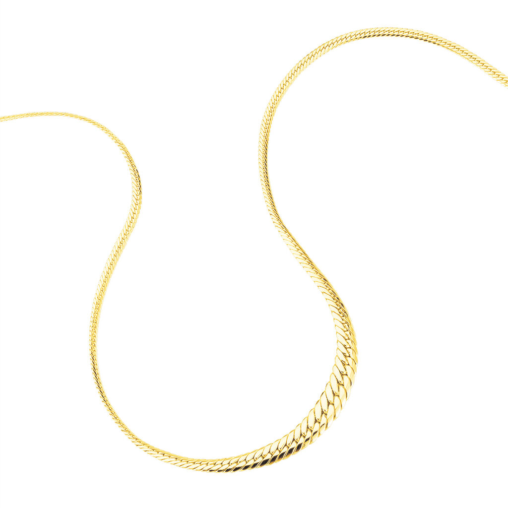 Collier Or Jaune Izel Maille Anglaise - Spannringe Familie | OROVIVO