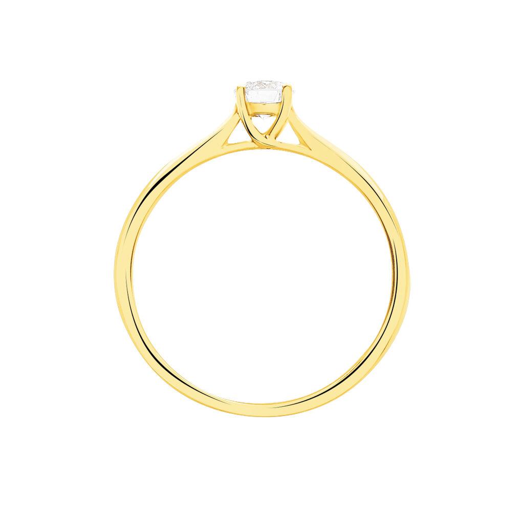 Bague Solitaire Victoria Or Jaune Diamant - Spannringe Damen | OROVIVO