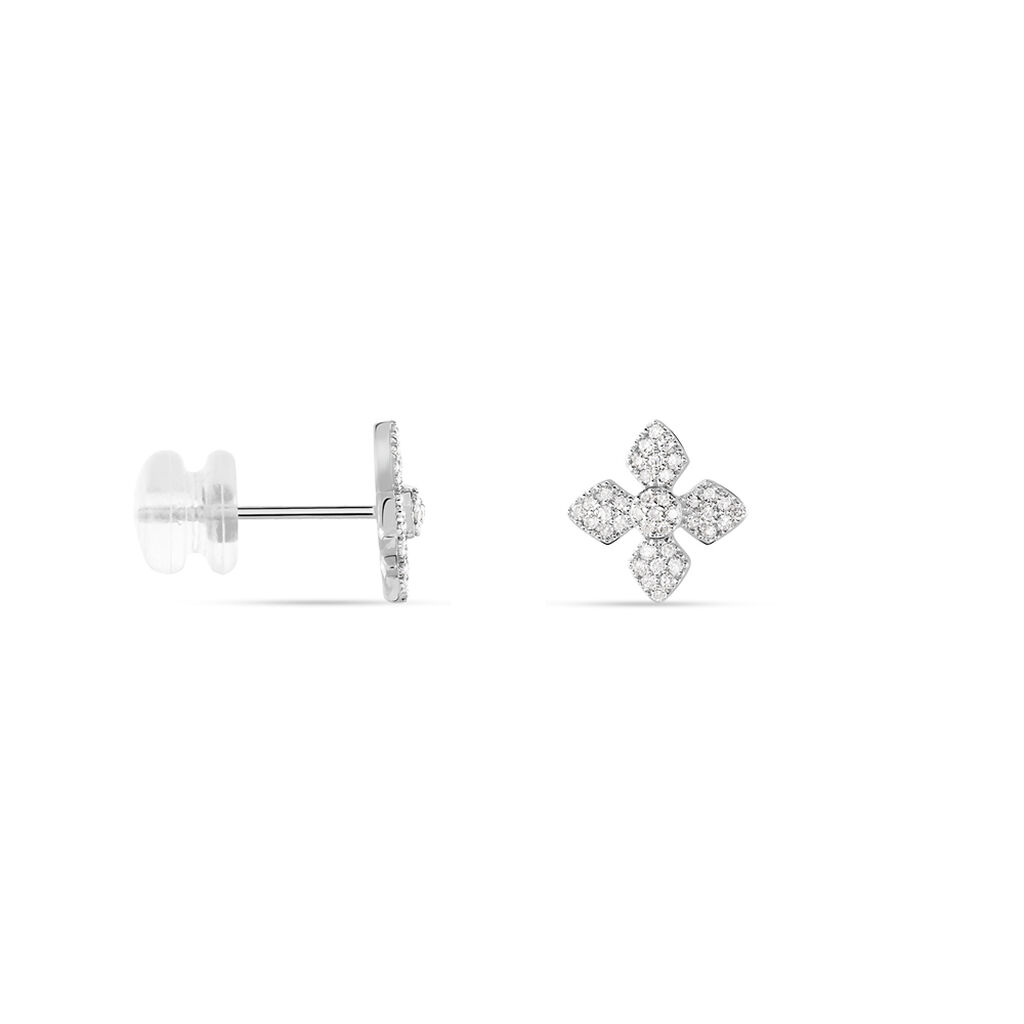 Boucles D'oreilles Or Weiss Lilyana - Spannringe Damen | OROVIVO