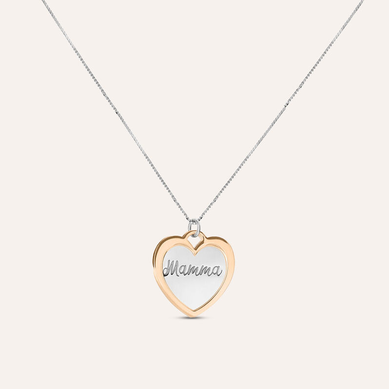 Collana Silver Collection Argento Bicolore Bianco / Rosa - Spannringe Damen | OROVIVO