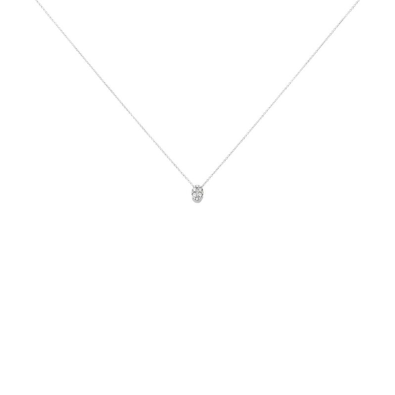 RINNA Damen Collier Weißgold 375 (9 Karat) Diamant Weiß 0,21 ct Oval - Halsketten Damen | OROVIVO