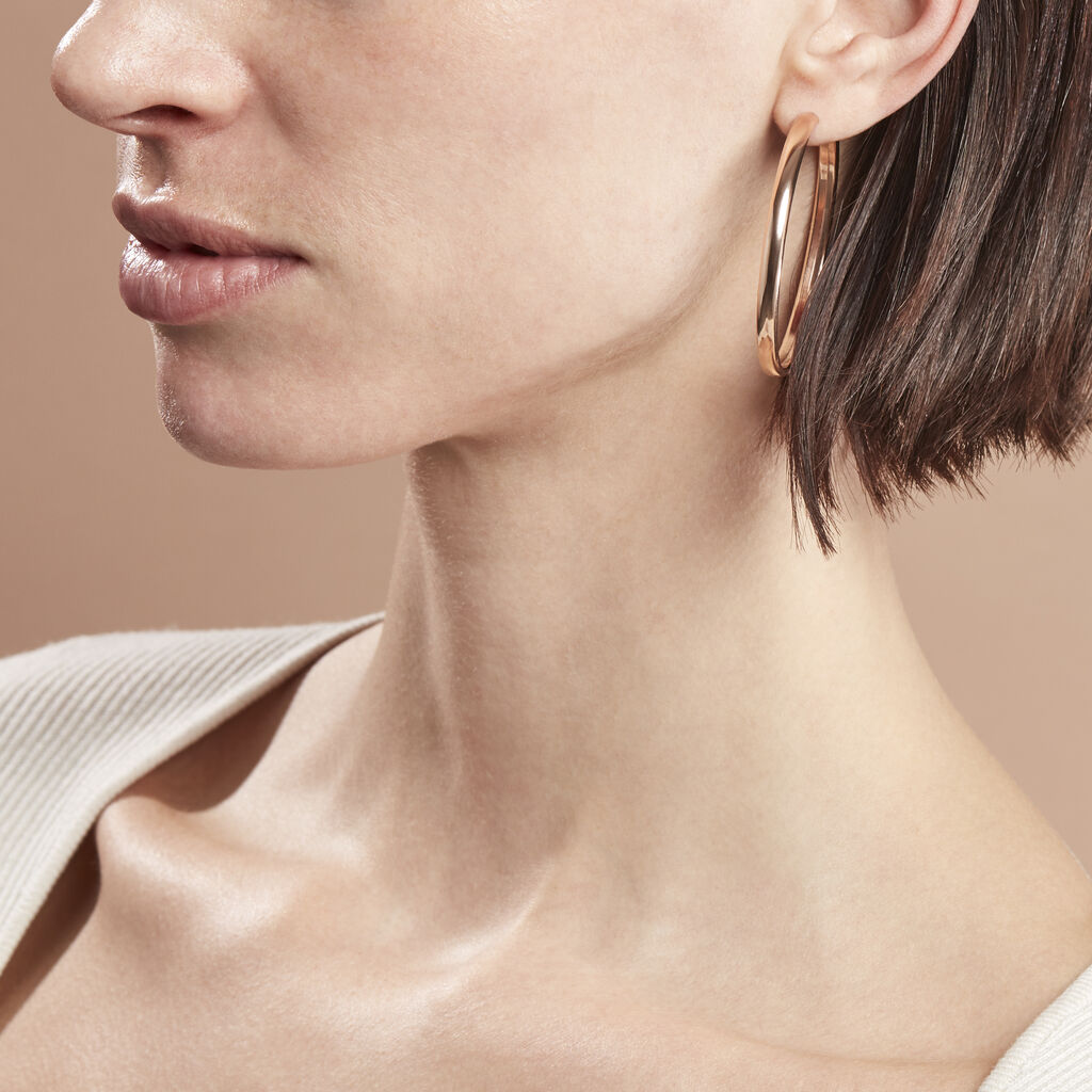 Damen Creolen Silber 925 Rosé Vergoldet - Creolen Damen | OROVIVO