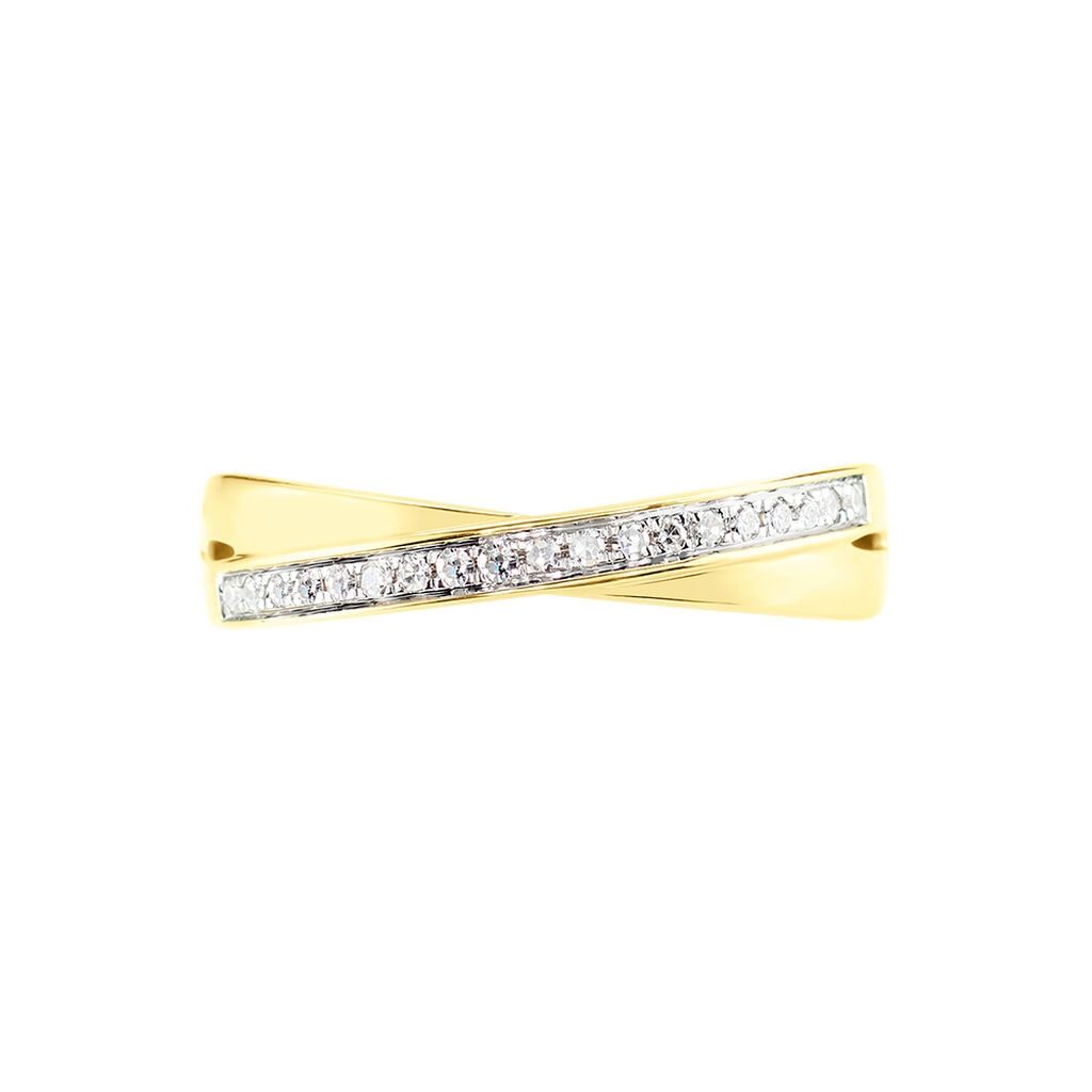 GIANA Damen Ring Gold 585 (14 Karat) Diamant Weiß 0,1 ct - Ringe mit Stein Damen | OROVIVO