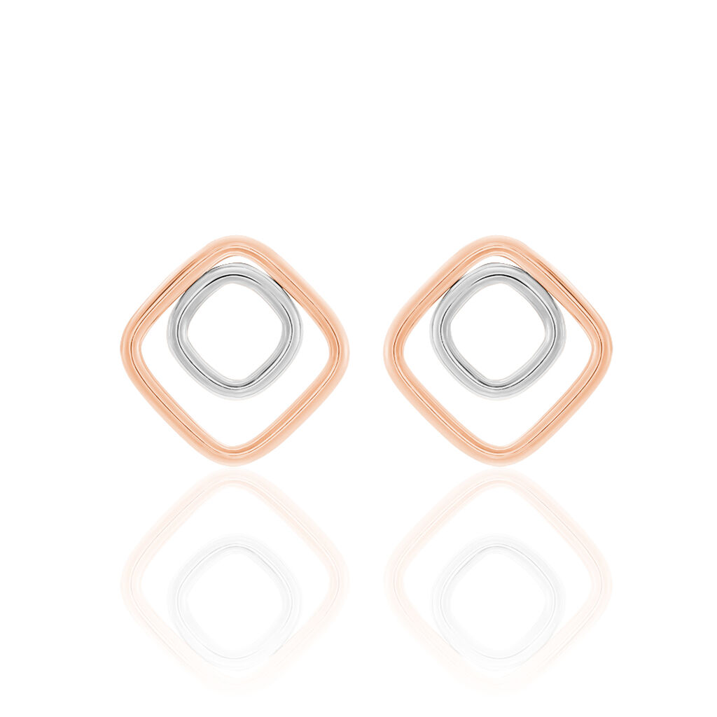 Ohrringe Gold Zweifarbig Thida - Spannringe Damen | OROVIVO