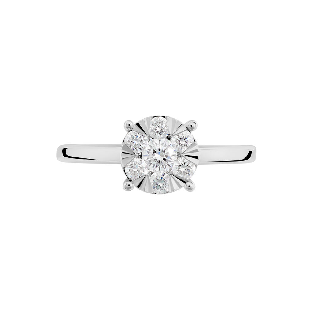 Damen Ring Weißgold 750 Diamant 0,41ct Snowflake  - Verlobungsringe Damen | OROVIVO