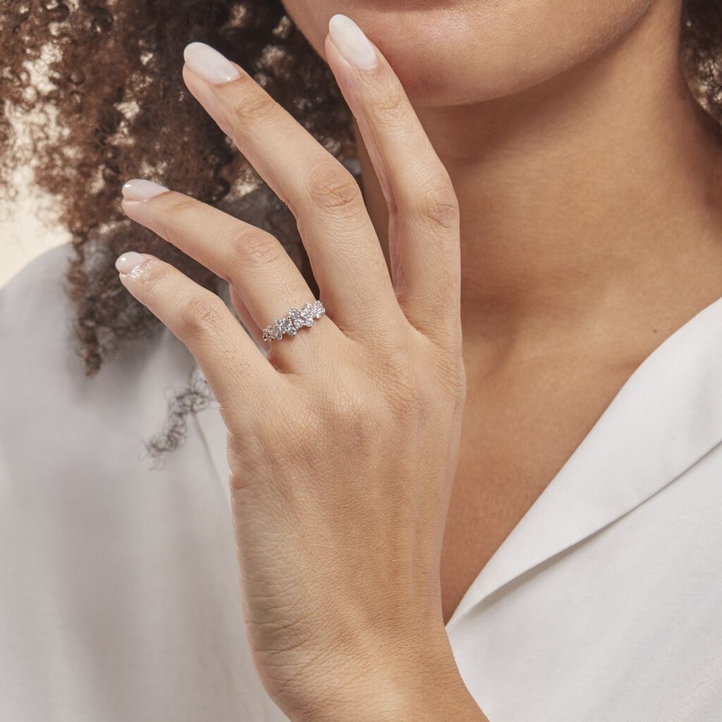 Bague Or Et Oxyde - Spannringe Damen | OROVIVO