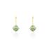 BONI Damen Ohrringe Lang Silber vergoldet 925 Glas Gr&uuml;n