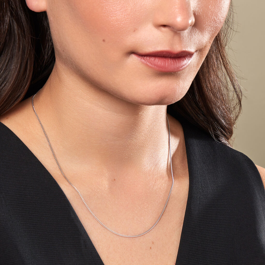 Unisex Kette Weißgold 585 (14 Karat) B 1,4 mm - Halsketten Unisex | OROVIVO