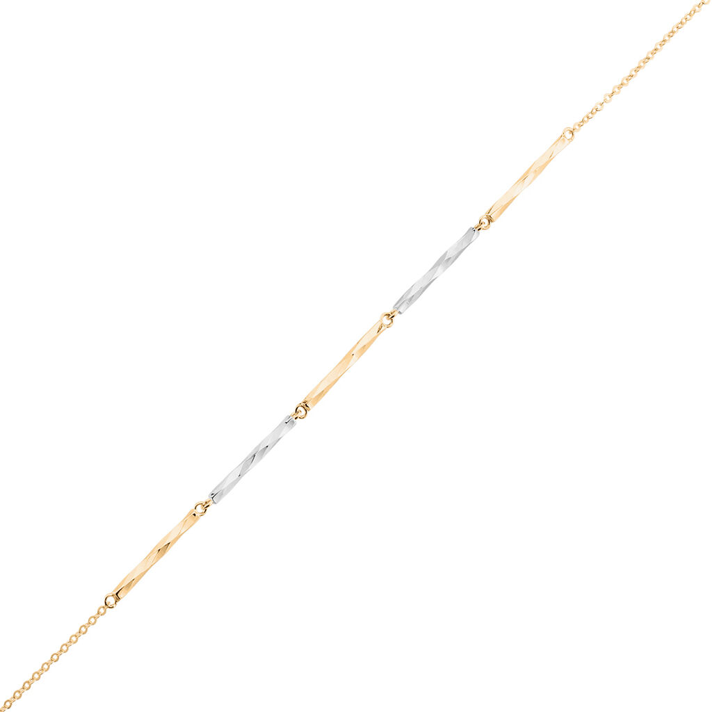 Damen Armband Gold Bicolor Gelb/Silber 585 Jutui 2 1,9cm - Armbänder Damen | OROVIVO