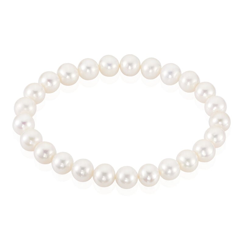 GRACE Damen Armband Sonstige Wei&szlig; Zuchtperle Perlmutt - Armb&auml;nder Damen | OROVIVO