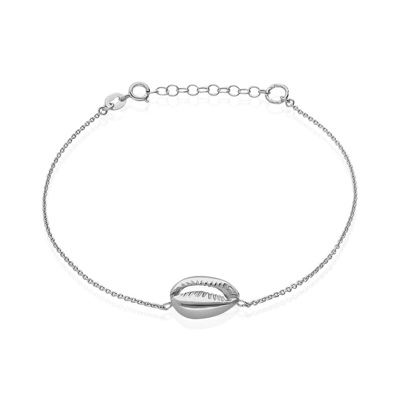 Bracciale in argento rodiato con conchiglia - Spannringe Damen | OROVIVO