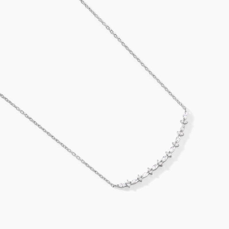 Collier Naura Argent Weiss Oxyde De Zirconium - Spannringe Damen | OROVIVO