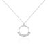 BIRGIT 4 Damen Collier Silber 925 Zirkonia Wei&szlig; Kreis