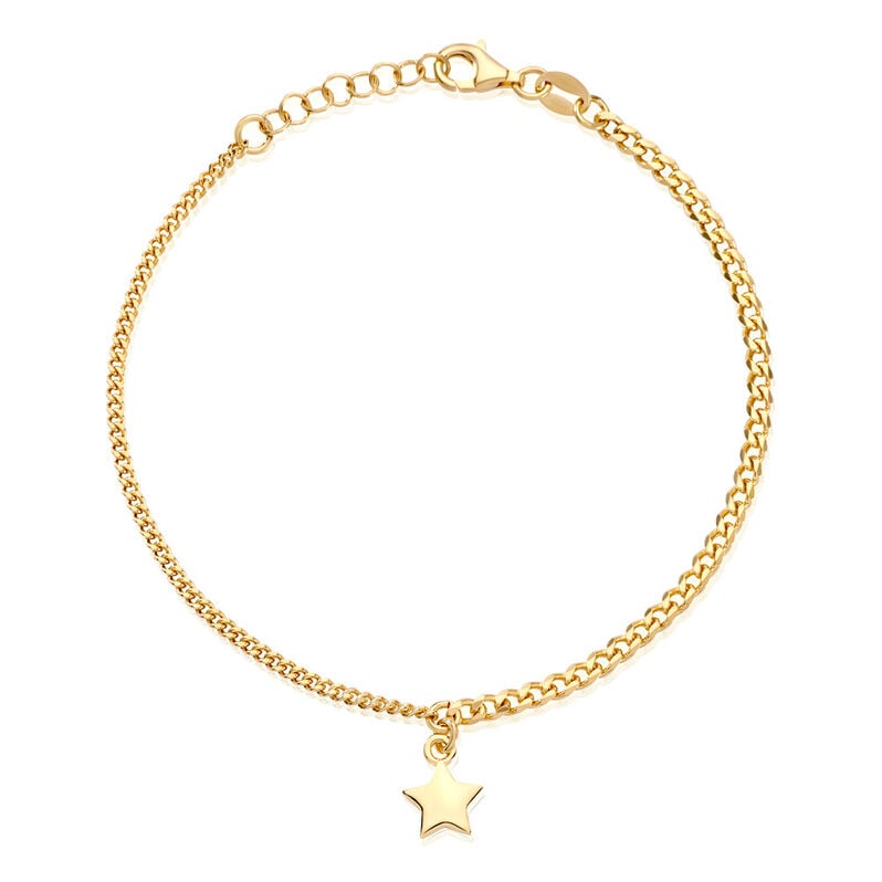 Familie Armband Silber vergoldet 925 Galaxy Kairi 2cm 30mm - Armb&auml;nder mit Anh&auml;nger Familie | OROVIVO