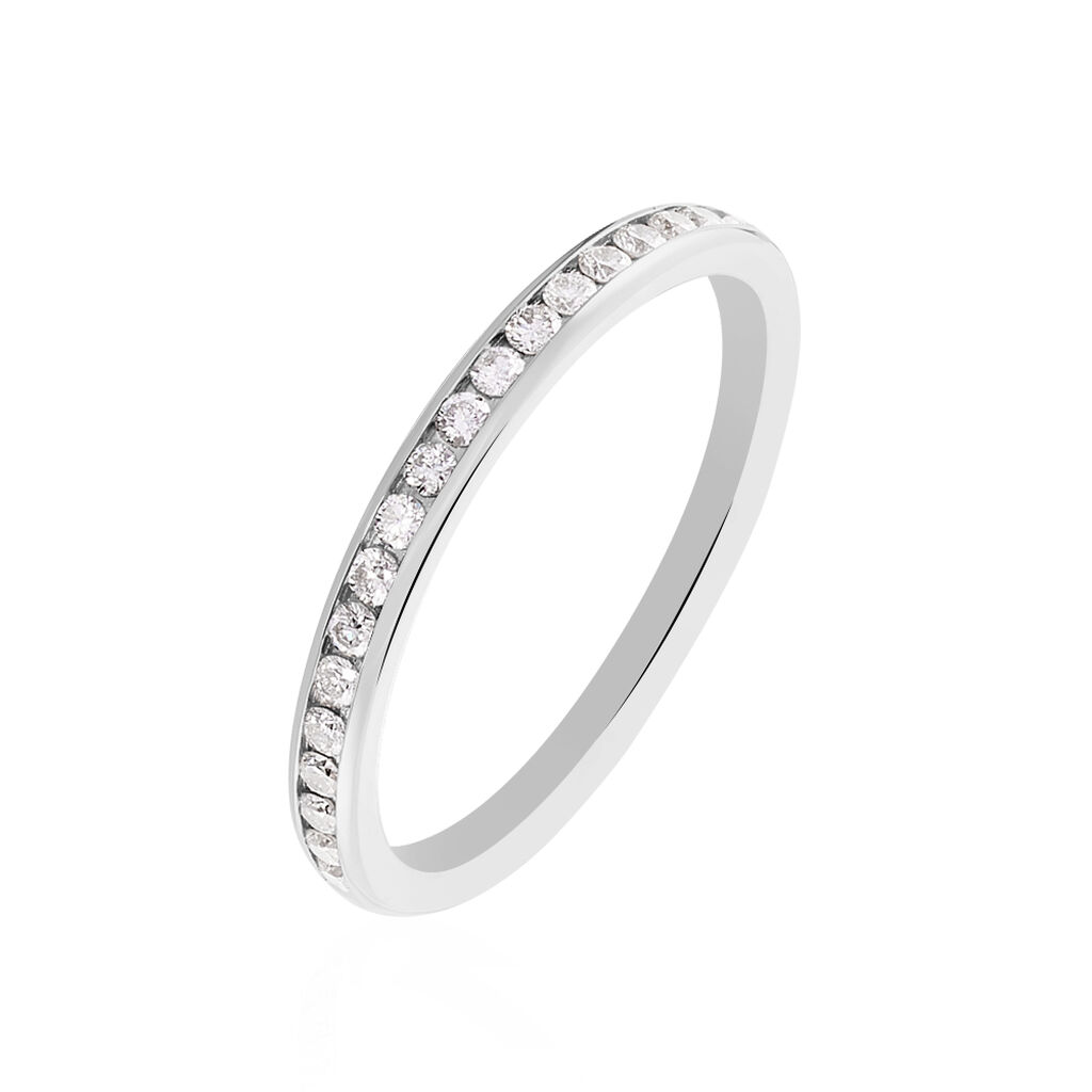Alliance Or Weiss Laurie Demi Tour Diamant - Spannringe Damen | OROVIVO