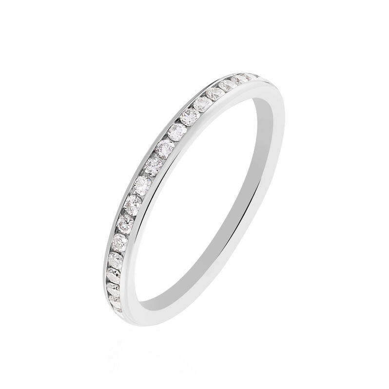 Alliance Or Weiss Laurie Demi Tour Diamant - Spannringe Damen | OROVIVO