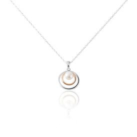 Damen Halskette Silber 925 Rosé Vergoldet Perle - Ketten mit Anhänger Damen | OROVIVO