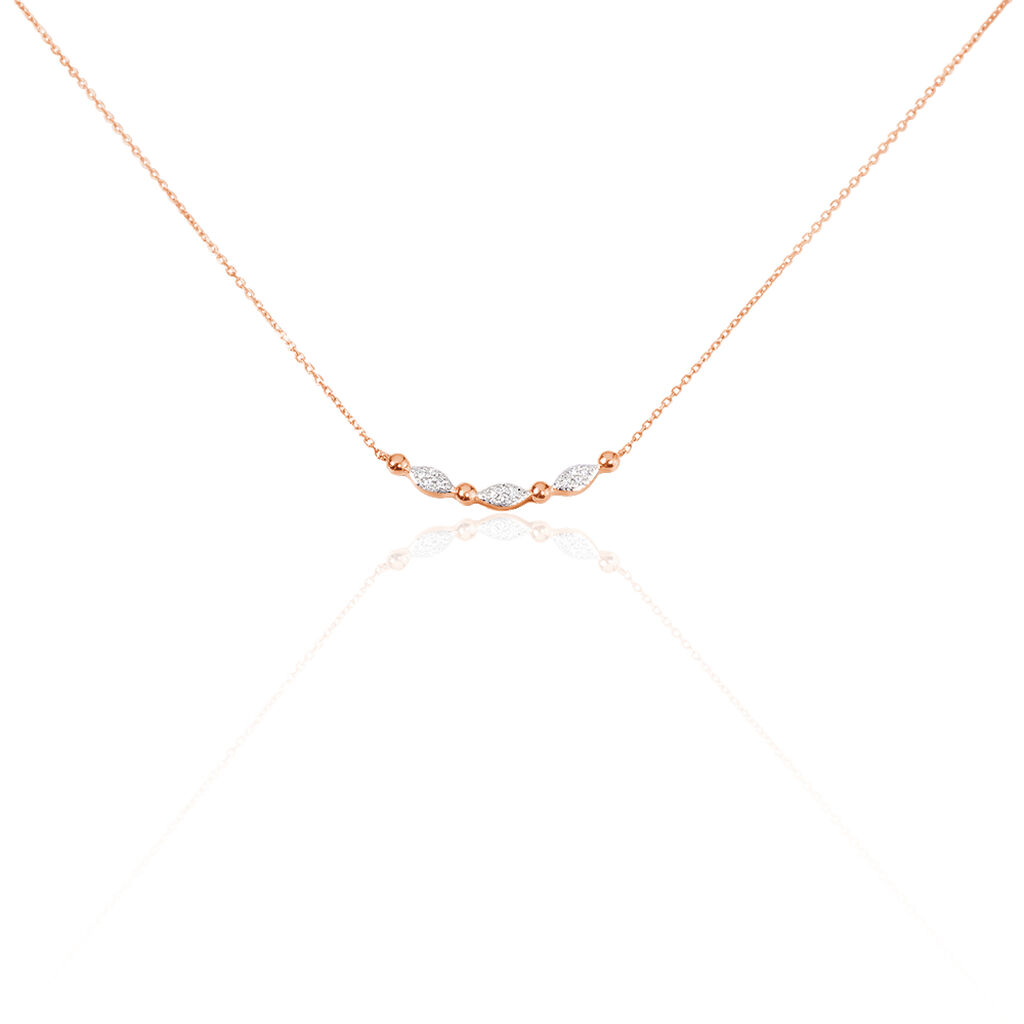 Collier Or Rose Eloize Et Diamant - Spannringe Damen | OROVIVO