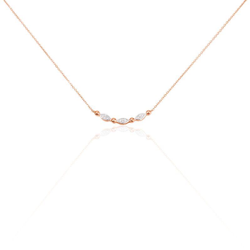Collier Or Rose Eloize Et Diamant - Spannringe Damen | OROVIVO