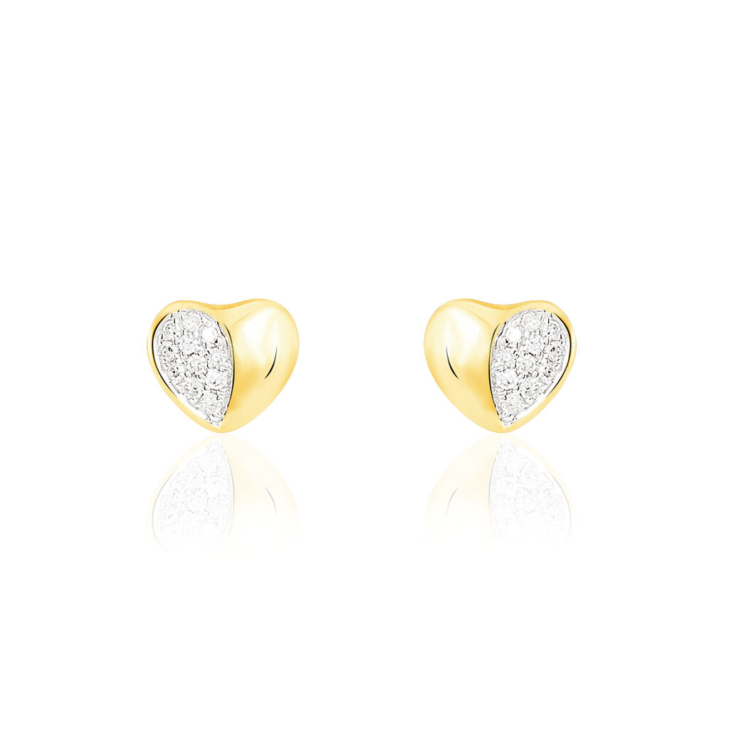 Boucles D'oreilles Deana Or Jaune Cœur - Spannringe Kinder | OROVIVO