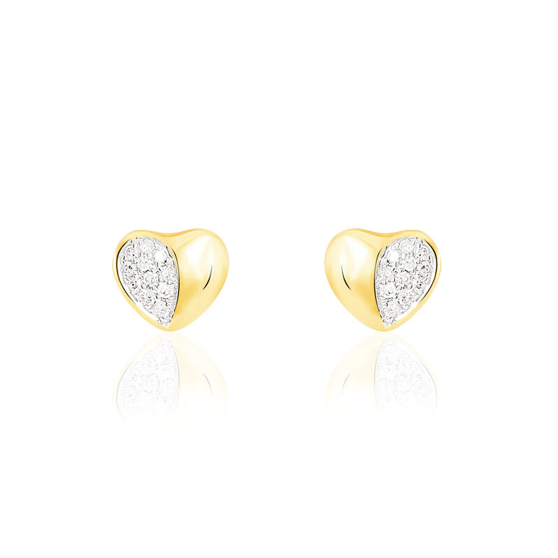 Boucles D'oreilles Deana Or Jaune Cœur - Spannringe Kinder | OROVIVO