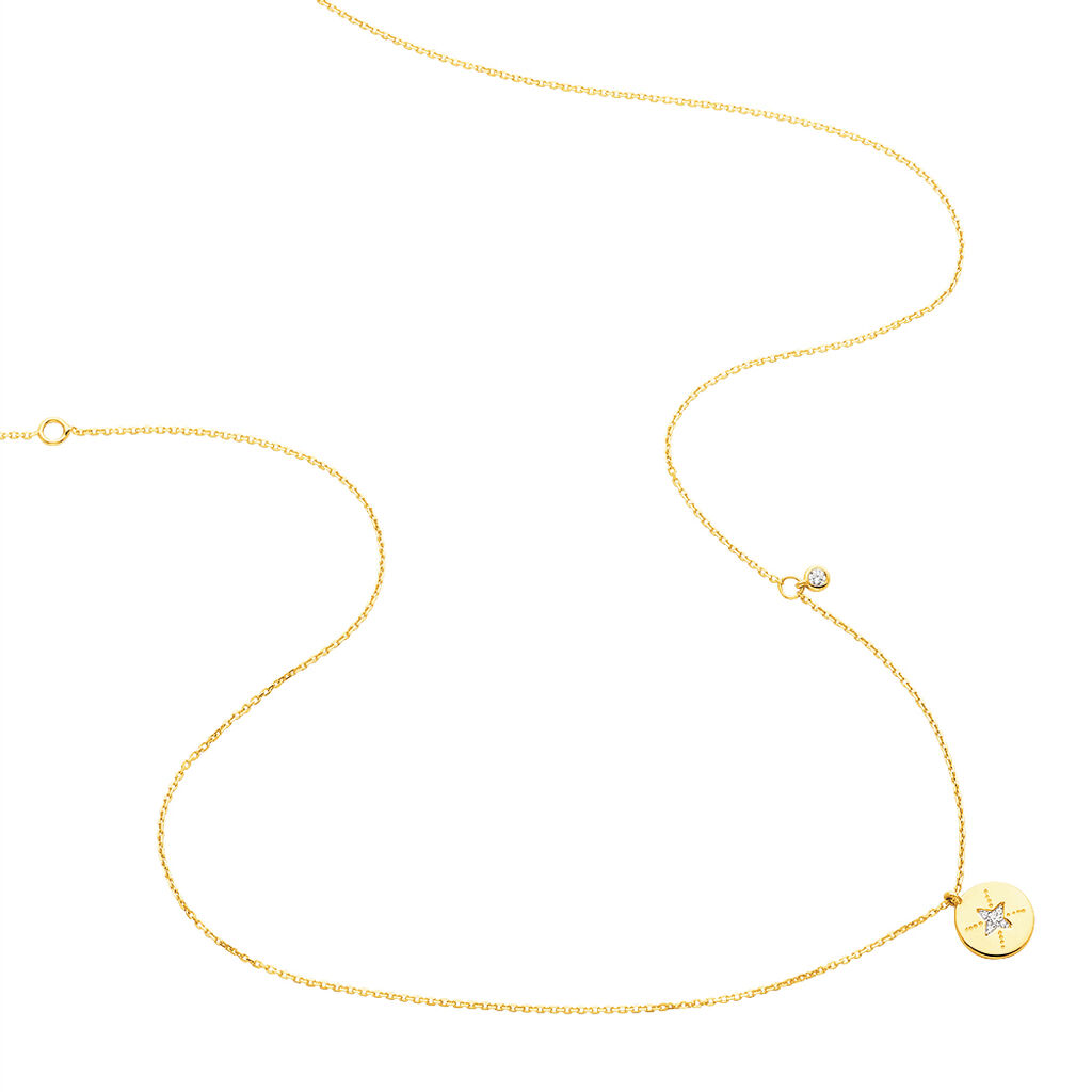 Collier Or Jaune Yusra Etoile Oxydes - Spannringe Damen | OROVIVO
