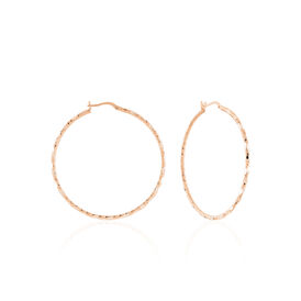 Damen Creolen Silber 925 Rosé Vergoldet 45mm - Creolen Damen | OROVIVO