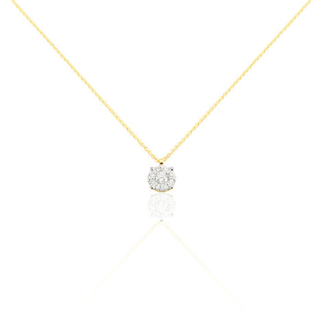 Damen Collier Gold 750 Diamant 0,25ct Solo - Halsketten Damen | OROVIVO