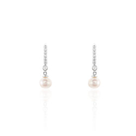 Damen Perlenohrringe Silber 925 Zuchtperlen - Ohrhänger Damen | OROVIVO